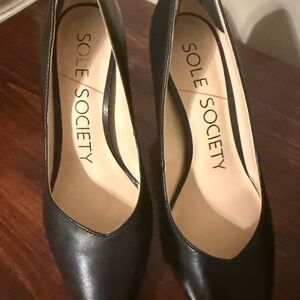 Sole Society Black Heels Classic Design